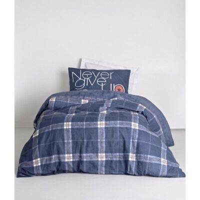 Inny producent Pościel 100% bawełna 22 Owce - MŁODZIEŻOWA krata granatowy kołdra 140x200 + poszewka + prześcieradło Inny producent Pościel 100% bawełna 22 Owce - MŁODZIEŻOWA krata granatowy kołdra 140x200 + poszewka + prześcieradło