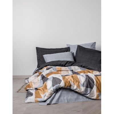 Inny producent Pościel 100% bawełna 22 Owce - MODERN wzór szary + pomarańczowy kołdra 140x200 + poszewka + prześcieradło Inny producent Pościel 100% bawełna 22 Owce - MODERN wzór szary + pomarańczowy kołdra 140x200 + poszewka + prześcieradło