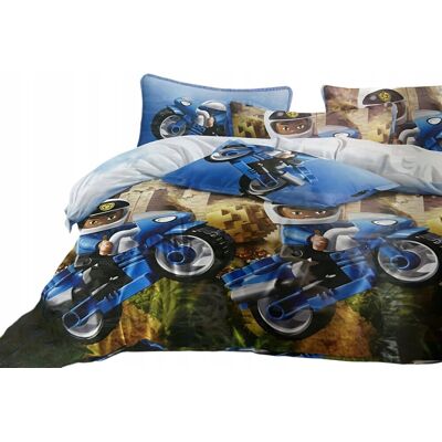 Inny producent Pościel 160x200 2 poduszki 70x80 prześcieradło motor satyna bawełniana Inny producent Pościel 160x200 2 poduszki 70x80 prześcieradło motor satyna bawełniana