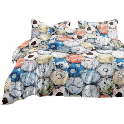 Inny producent Pościel 160x200 + 2 poduszki 70x80 +prześcieradło, piłka, satyna bawełniana Inny producent Pościel 160x200 + 2 poduszki 70x80 +prześcieradło, piłka, satyna bawełniana