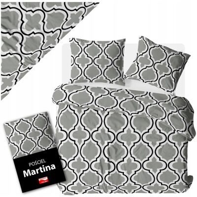 Inny producent Pościel 160X200 Bawełna 100% 2X Poszewka 1X Kołdra Miękka Polska Szary Wzór Inny producent Pościel 160X200 Bawełna 100% 2X Poszewka 1X Kołdra Miękka Polska Szary Wzór
