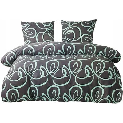 Collection World Pościel 160x200 Bawełna 100 3cz Komplet Pościeli 2 Poszewki Mięta Zygzak Collection World Pościel 160x200 Bawełna 100 3cz Komplet Pościeli 2 Poszewki Mięta Zygzak