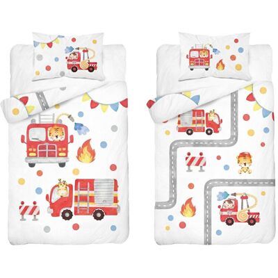 Detexpol Pościel bambusowa dziecięca 90x120 biała ze strażą pożarną i zwierzątkami – 4782 B – Baby Bamboo Detexpol Pościel bambusowa dziecięca 90x120 biała ze strażą pożarną i zwierzątkami – 4782 B – Baby Bamboo