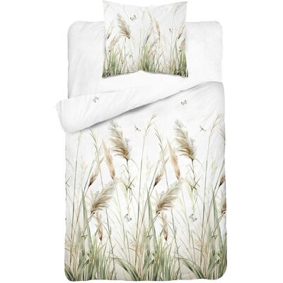 Detexpol Pościel bawełniana 140x200 biała w trawy pampasowe - 5756 A - Floral Harmony Detexpol Pościel bawełniana 140x200 biała w trawy pampasowe - 5756 A - Floral Harmony