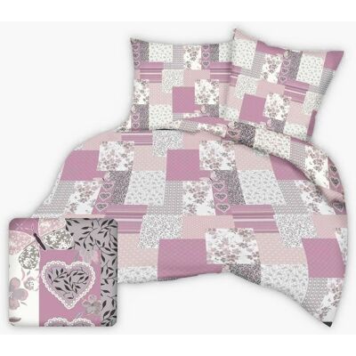FAN Pościel Bawełniana 160x200 Różowa Patchwork Serca Motyle Kwiaty FAN Pościel Bawełniana 160x200 Różowa Patchwork Serca Motyle Kwiaty