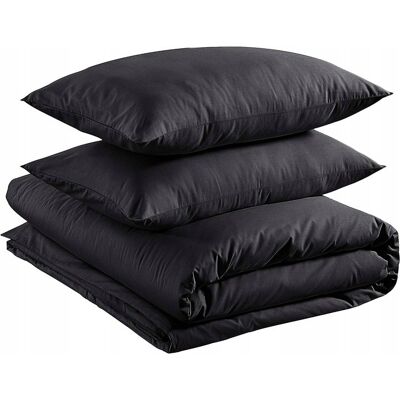 Amazon POŚCIEL BAWEŁNIANA 200x220 + 2x POSZEWKA 2x 50x80 KOMPLET POŚCIELI CZARNA Amazon POŚCIEL BAWEŁNIANA 200x220 + 2x POSZEWKA 2x 50x80 KOMPLET POŚCIELI CZARNA