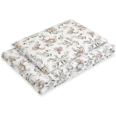 Bobono Pościel Dla Dzieci 2-Częściowa Bawełniana 120x90 Cm - Woodland Olive - Woodland Olive Bobono Pościel Dla Dzieci 2-Częściowa Bawełniana 120x90 Cm - Woodland Olive - Woodland Olive