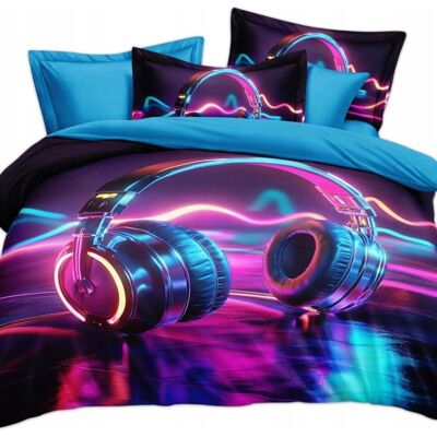 Inny producent POŚCIEL KOMPLET POŚCIELI 160x200 + 2 POSZEWKI NA PODUSZKI SŁUCHAWKI Inny producent POŚCIEL KOMPLET POŚCIELI 160x200 + 2 POSZEWKI NA PODUSZKI SŁUCHAWKI