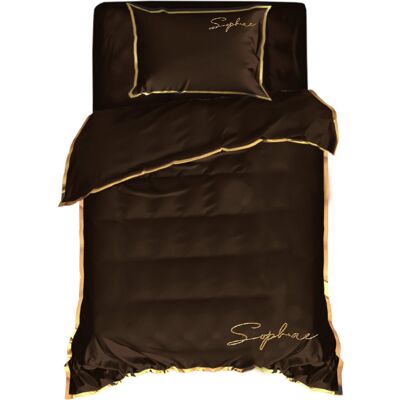 Cotton World Pościel Z Haftem 140X200 Soft Brązowa 3303 Cotton World Pościel Z Haftem 140X200 Soft Brązowa 3303