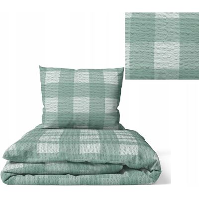 Inny producent Pościel z Kory 140x200 + poszewka 70x80 POLSKI PRODUCENT - krata mięta Inny producent Pościel z Kory 140x200 + poszewka 70x80 POLSKI PRODUCENT - krata mięta