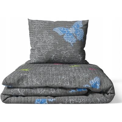 Inny producent Pościel z Kory 140x200 + poszewka 70x80 POLSKI PRODUCENT - Motyl szary Inny producent Pościel z Kory 140x200 + poszewka 70x80 POLSKI PRODUCENT - Motyl szary