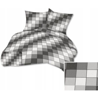 Inny producent Pościel z Kory 160x200 + 1x70x80 KOMPLET PREMIUM : Krata 3D Grafit Inny producent Pościel z Kory 160x200 + 1x70x80 KOMPLET PREMIUM : Krata 3D Grafit