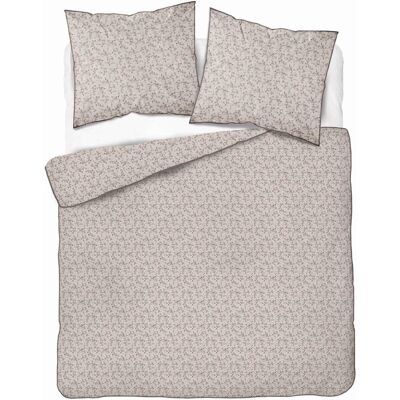 Detexpol Pościel z perkalu 220x200 beżowa w drobne różowe kwiaty - 5899 B - Soft Garden Detexpol Pościel z perkalu 220x200 beżowa w drobne różowe kwiaty - 5899 B - Soft Garden