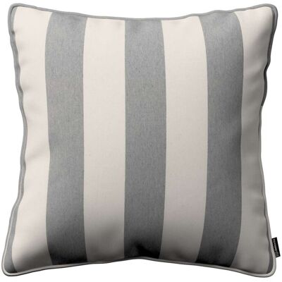 Dekoria Poszewka Gabi na poduszkę, biało-szare pionowe pasy (5,5cm), 45 × 45 cm, Quadro Dekoria Poszewka Gabi na poduszkę, biało-szare pionowe pasy (5,5cm), 45 × 45 cm, Quadro