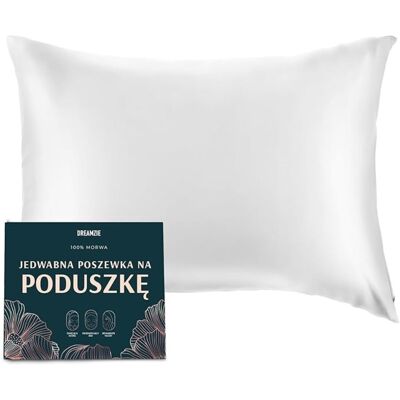 Inny producent POSZEWKA JEDWABNA 40x60 100% JEDWAB MORWOWY DWUSTRONNA 19 MOMME BIAŁA Inny producent POSZEWKA JEDWABNA 40x60 100% JEDWAB MORWOWY DWUSTRONNA 19 MOMME BIAŁA