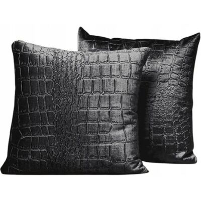 Inny producent Poszewka na poduszkę ozdobna 45x45 cm w kolorze antracytowym welurowa Inny producent Poszewka na poduszkę ozdobna 45x45 cm w kolorze antracytowym welurowa