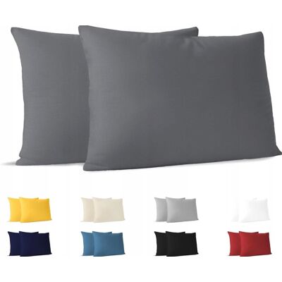 Inny producent POSZEWKI NA PODUSZKI 40X60CM 2SZT BAWEŁNA DŻERSEJ ANTRACYT MIĘKKIE Inny producent POSZEWKI NA PODUSZKI 40X60CM 2SZT BAWEŁNA DŻERSEJ ANTRACYT MIĘKKIE