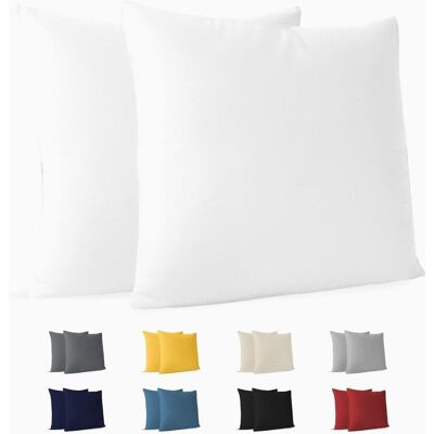 Inny producent POSZEWKI NA PODUSZKI 60X60CM BIAŁE BAWEŁNIANE MIĘKKIE GŁADKIE 2 SZTUKI Inny producent POSZEWKI NA PODUSZKI 60X60CM BIAŁE BAWEŁNIANE MIĘKKIE GŁADKIE 2 SZTUKI