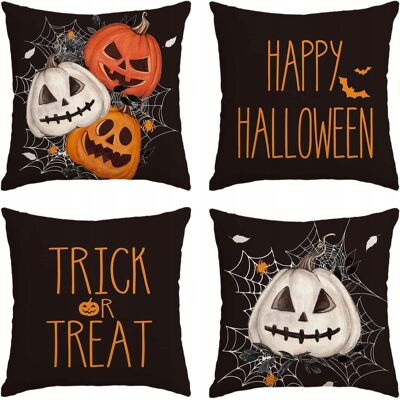 CE Poszewki na poduszki dekoracyjne na Halloween 45 x 45 cm 4 sztuki CE Poszewki na poduszki dekoracyjne na Halloween 45 x 45 cm 4 sztuki