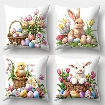 inna (Inny) Poszewki na poduszki dekoracyjne WIELKANOCNE zajączki pisanki baranek 45x45 inna (Inny) Poszewki na poduszki dekoracyjne WIELKANOCNE zajączki pisanki baranek 45x45