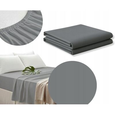 Inny producent Prześcieradło 200x200 Grafit JERSEY z gumką 200x200 MATERACYK POLSKIE Inny producent Prześcieradło 200x200 Grafit JERSEY z gumką 200x200 MATERACYK POLSKIE