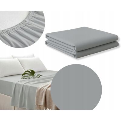 Inny producent Prześcieradło 200x200 Szary JERSEY z gumką 200x200 MATERACYK POLSKIE Inny producent Prześcieradło 200x200 Szary JERSEY z gumką 200x200 MATERACYK POLSKIE
