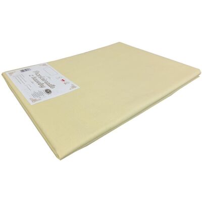 Prześcieradło bawełniane 180x220 cm bez gumki żółty jasny ZBYSZKO I Prześcieradło bawełniane 180x220 cm bez gumki żółty jasny ZBYSZKO I