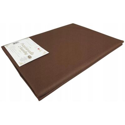 Inny producent Prześcieradło bawełniane 200x220 cm bez gumki ciemny brąz Inny producent Prześcieradło bawełniane 200x220 cm bez gumki ciemny brąz