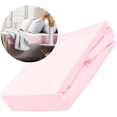 Darymex Prześcieradło bawełniane frotte z gumką, 160x200 cm, róż kwarcowy Darymex Prześcieradło bawełniane frotte z gumką, 160x200 cm, róż kwarcowy