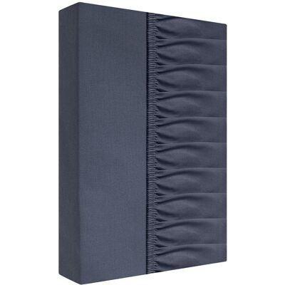 ZARATEX Prześcieradło bawełniane z gumką 220x200 popielate na materac o wysokości do 25 cm ZARATEX Prześcieradło bawełniane z gumką 220x200 popielate na materac o wysokości do 25 cm