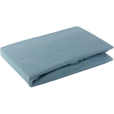 Eurofirany Prześcieradło BAWEŁNIANE gładkie JERSEY D91 140x200 z gumką w.30 NIEBIESKIE Eurofirany Prześcieradło BAWEŁNIANE gładkie JERSEY D91 140x200 z gumką w.30 NIEBIESKIE