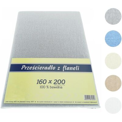 Prześcieradło Flanelowe 200x220 Fan Szare Prześcieradło Flanelowe 200x220 Fan Szare