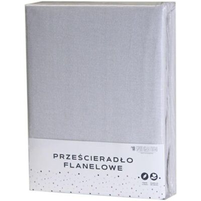 Prześcieradło flanelowe bez gumki 220x200 cm szare Spod Igły i Nitki Prześcieradło flanelowe bez gumki 220x200 cm szare Spod Igły i Nitki