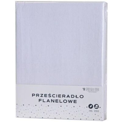 Prześcieradło flanelowe bez gumki 220x240 cm białe Spod Igły i Nitki Prześcieradło flanelowe bez gumki 220x240 cm białe Spod Igły i Nitki