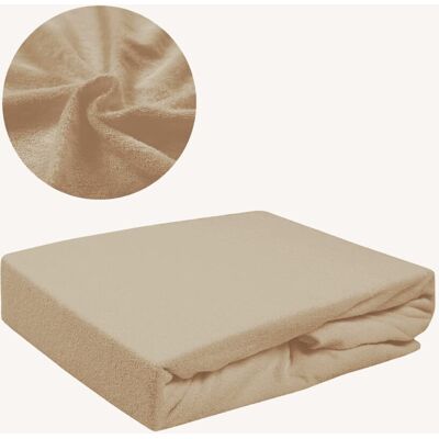 Głęboki sen Prześcieradło FROTTE Bez Gumki 160x200 Beżowy Grube Polski Producent Głęboki sen Prześcieradło FROTTE Bez Gumki 160x200 Beżowy Grube Polski Producent