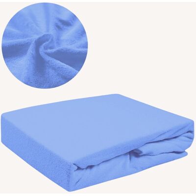 Głęboki sen Prześcieradło FROTTE Bez Gumki 160x200 Niebieski Grube Polski Producent Głęboki sen Prześcieradło FROTTE Bez Gumki 160x200 Niebieski Grube Polski Producent