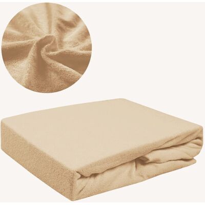 Głęboki sen Prześcieradło FROTTE Bez Gumki 180x200 Cappuccino Grube Polski Producent Głęboki sen Prześcieradło FROTTE Bez Gumki 180x200 Cappuccino Grube Polski Producent