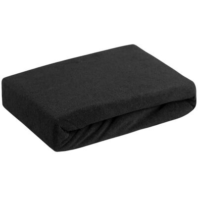 Eurofirany Prześcieradło frotte z gumką 200x220 Design91 czarne Eurofirany Prześcieradło frotte z gumką 200x220 Design91 czarne