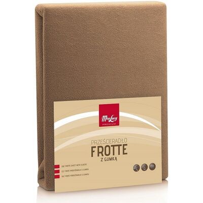 Prześcieradło Frotte z gumką 220x200 cm beżowe Miss Lucy Prześcieradło Frotte z gumką 220x200 cm beżowe Miss Lucy