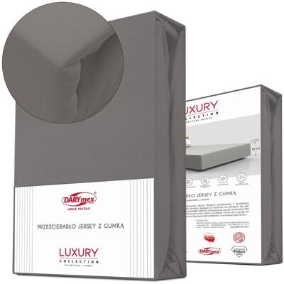 Darymex Prześcieradło Jersey Elastan 90x200 Z Gumką Antracytowe Na Wysoki Materac 25 Cm Luxury Darymex Prześcieradło Jersey Elastan 90x200 Z Gumką Antracytowe Na Wysoki Materac 25 Cm Luxury