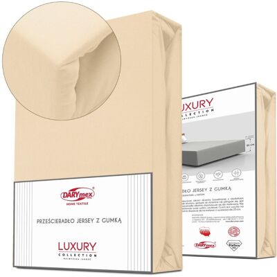 Darymex Prześcieradło Jersey Elastan 90x200 Z Gumką Piaskowe 26 Na Wysoki Materac 25 Cm Luxury Darymex Prześcieradło Jersey Elastan 90x200 Z Gumką Piaskowe 26 Na Wysoki Materac 25 Cm Luxury