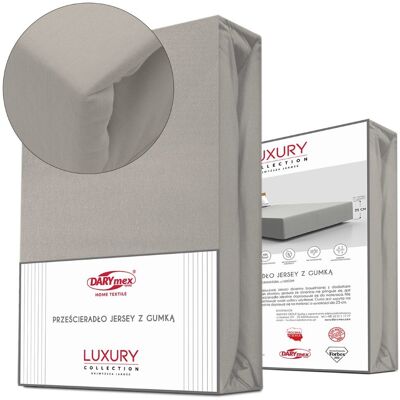 Prześcieradło jersey z elastanem z gumką 160x200 cm Darymex, kolor jasny szary (popiel) Prześcieradło jersey z elastanem z gumką 160x200 cm Darymex, kolor jasny szary (popiel)