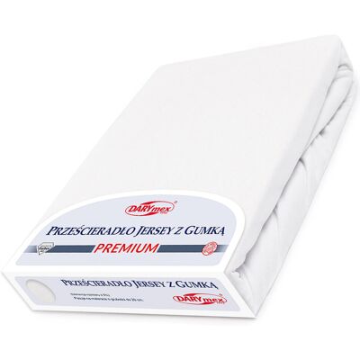Darymex Prześcieradło bawełniane z gumką 160x200 JERSEY WYSOKA GRAMATURA 170 biały Darymex Prześcieradło bawełniane z gumką 160x200 JERSEY WYSOKA GRAMATURA 170 biały