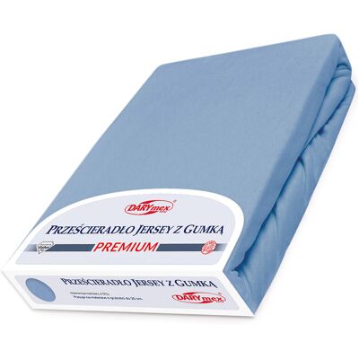 Darymex Prześcieradło bawełniane z gumką 160x200 JERSEY WYSOKA GRAMATURA niebieski Darymex Prześcieradło bawełniane z gumką 160x200 JERSEY WYSOKA GRAMATURA niebieski