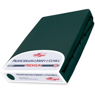 Darymex Prześcieradło bawełniane z gumką 160x200 JERSEY WYSOKA GRAMATURA zielony Darymex Prześcieradło bawełniane z gumką 160x200 JERSEY WYSOKA GRAMATURA zielony