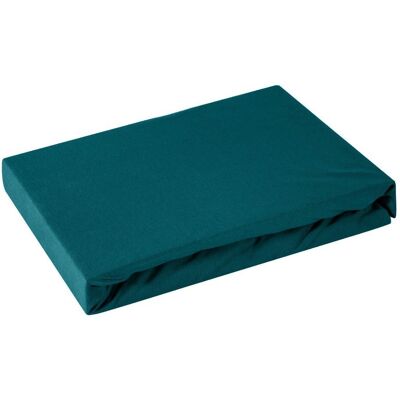 DESIGN 91 Prześcieradło jersey z gumką 240x220 turkusowe na wysoki materac 30 cm 125 g/m2 DESIGN 91 Prześcieradło jersey z gumką 240x220 turkusowe na wysoki materac 30 cm 125 g/m2