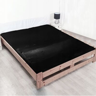 Prześcieradło Satynowe 220x200 Moker Czarne Prześcieradło Satynowe 220x200 Moker Czarne