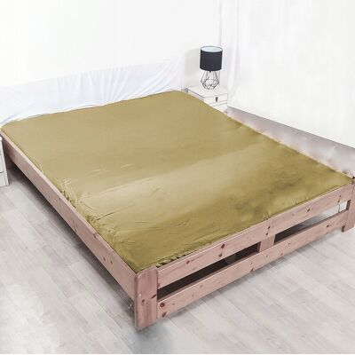 Moker Prześcieradło satynowe bez gumki 220 camel Moker Prześcieradło satynowe bez gumki 220 camel