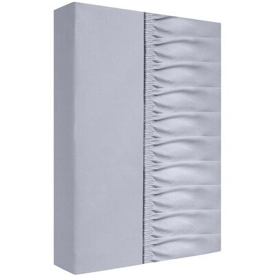 ZARATEX Prześcieradło satynowe z gumką 220x200 srebrne na materac o wysokości do 25 cm ZARATEX Prześcieradło satynowe z gumką 220x200 srebrne na materac o wysokości do 25 cm