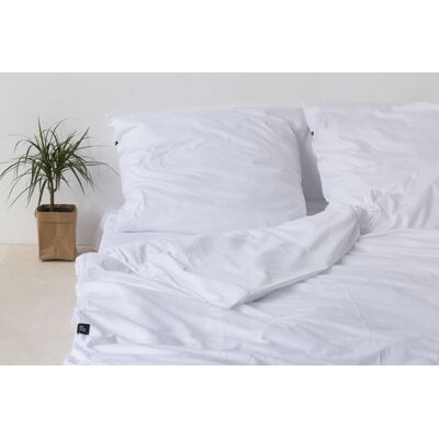 HOP Design Prześcieradło z gumką 100% bawełna 160x200 Białe HOP Design Prześcieradło z gumką 100% bawełna 160x200 Białe